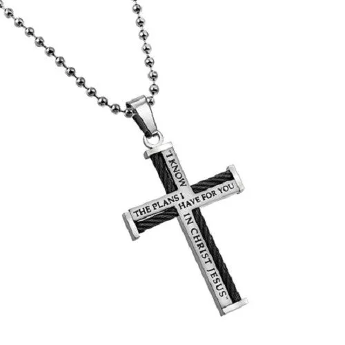 I Know Cable Cross Necklace Stainless Steel Bead Chain North Arrow Shop Necklaces I Know Cable Cross Necklace Stainless Steel Bead Chain North Arrow Shop Necklaces