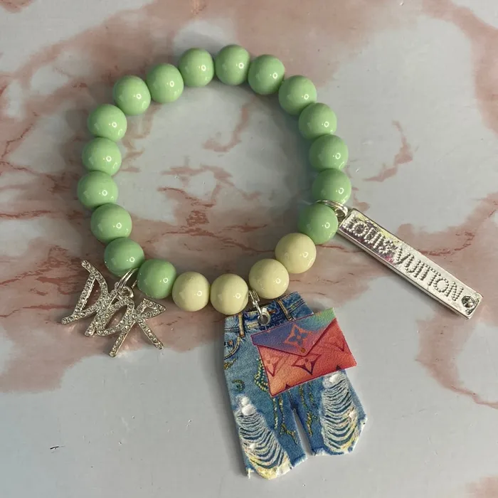 Kute Girly Stretch Bracelet with Charms Skylar Sky Collection Bracelets