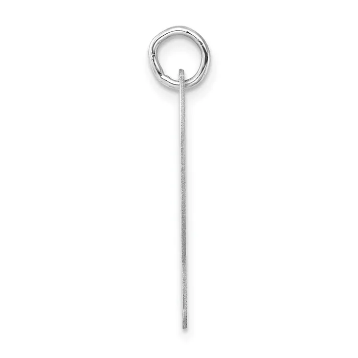 Large Sterling Silver Rhodiumplated Script Letter P Initial Charm TreasureFineJewelers Necklaces
