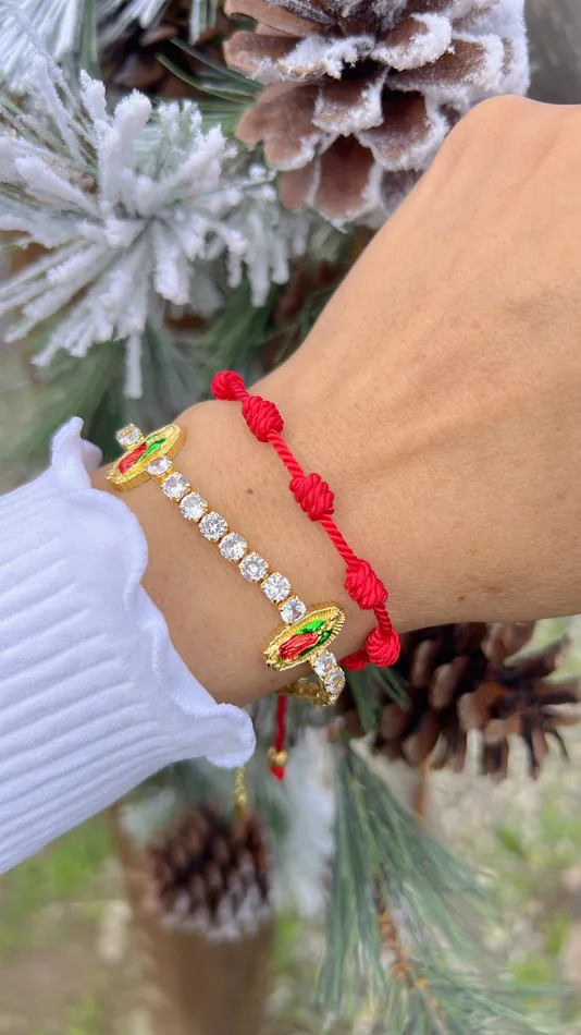 MP Jewelry Bracelets White Virgen de Guadalupe Tennis Bracelet