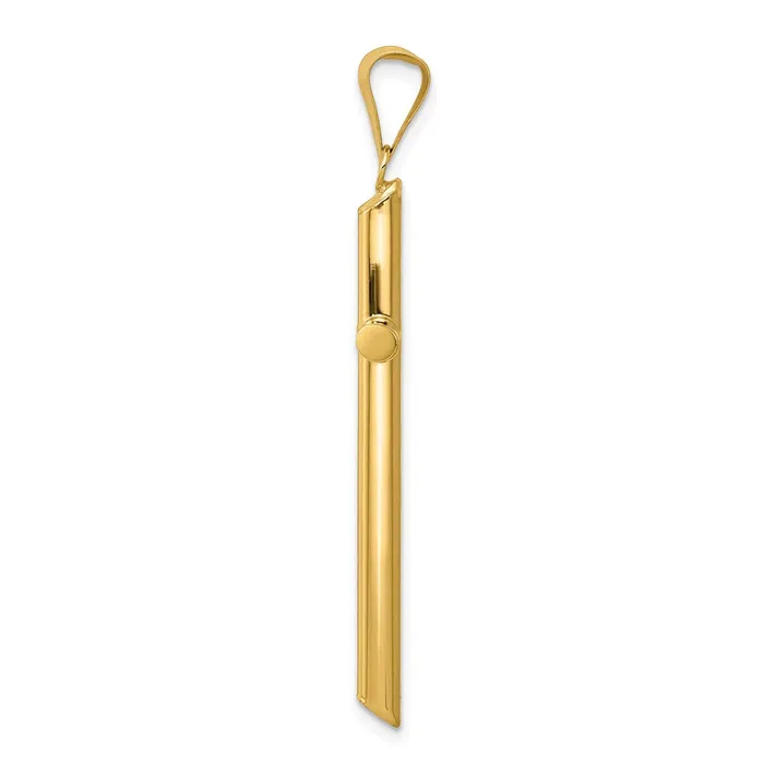 Necklaces 14k Polished Tube Cross Pendant TreasureFineJewelers