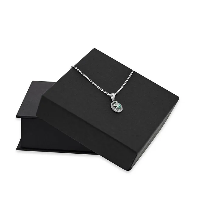 Necklaces Euterpe Emerald Sterling Silver Necklace Ema Jewels
