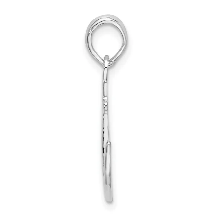 Necklaces Sterling Silver Polished Anchor Pendant TreasureFineJewelers