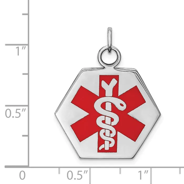 Necklaces Sterling Silver Rhodiumplated Medical Jewelry Pendant TreasureFineJewelers