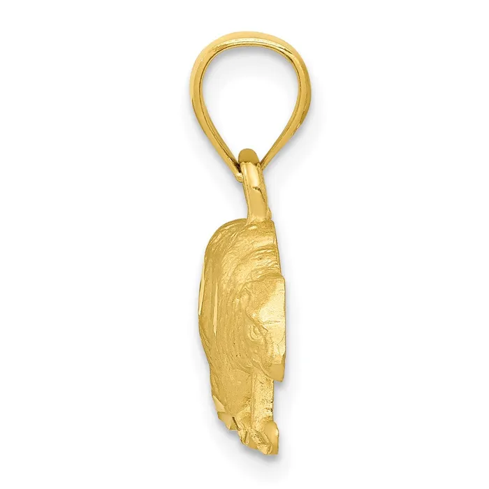 Necklaces TreasureFineJewelers 14K Diamondcut Bear Pendant