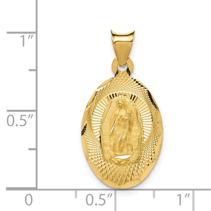 Necklaces TreasureFineJewelers 14k Our Lady of Guadalupe Pendant