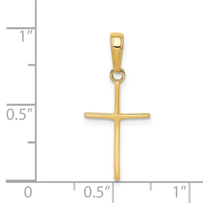Necklaces TreasureFineJewelers 14k Polished Cross Pendant