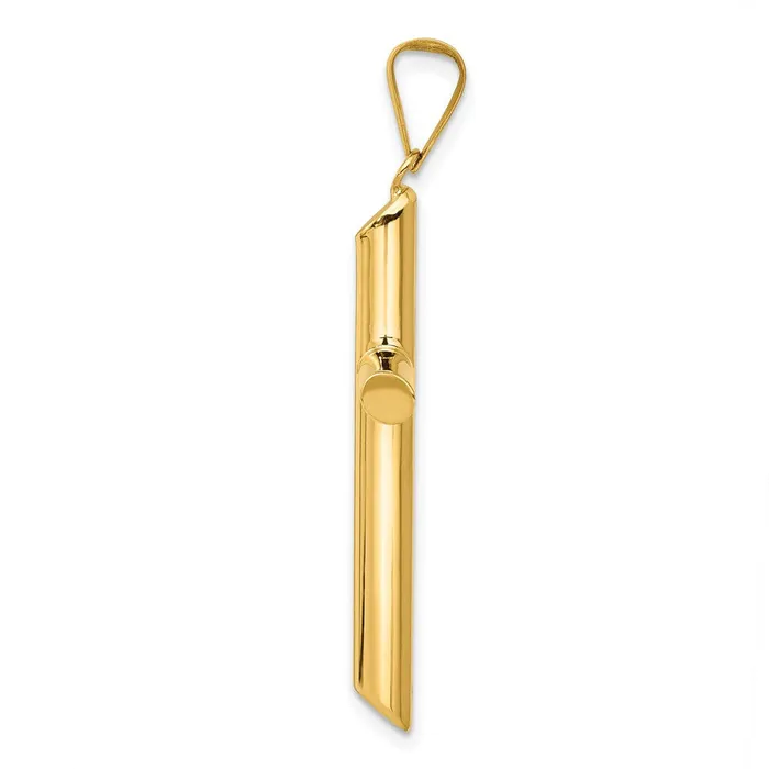 Necklaces TreasureFineJewelers 14k Polished Tube Cross Pendant