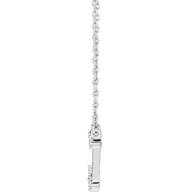 Necklaces TreasureFineJewelers 14K White Gold 110 CTW Natural Diamond Aquarius 1618 Necklace