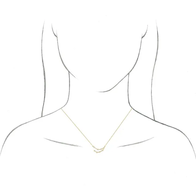 Necklaces TreasureFineJewelers 14K White Gold 110 CTW Natural Diamond Aquarius 1618 Necklace