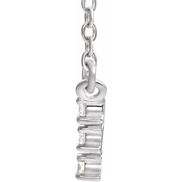 Necklaces TreasureFineJewelers 14K White Gold 14 CTW Natural Diamond Art Deco 16 Necklace