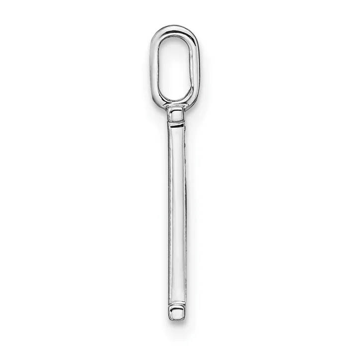Necklaces TreasureFineJewelers 14K White Gold Diamond Lower Case Letter H Initial Pendant