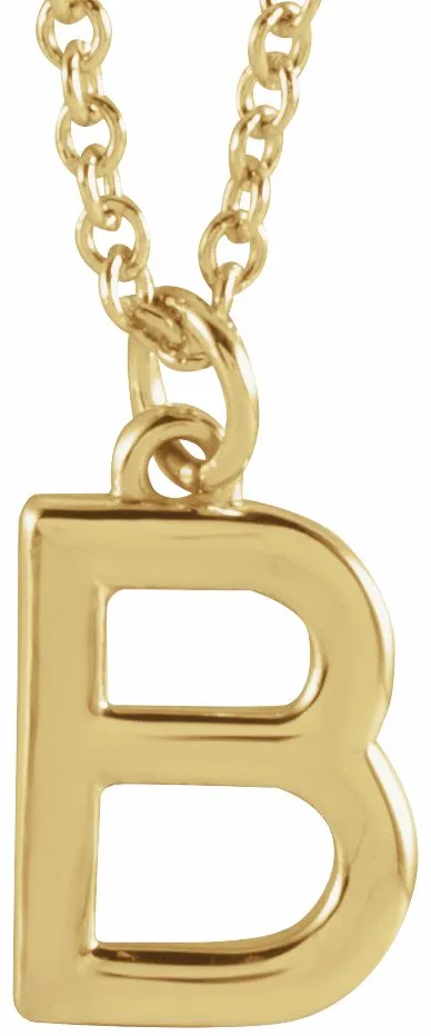 Necklaces TreasureFineJewelers 18K Yellow GoldPlated Sterling Silver Initial B Dangle 18 Necklace Necklaces TreasureFineJewelers 18K Yellow GoldPlated Sterling Silver Initial B Dangle 18 Necklace