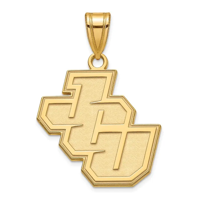 Necklaces TreasureFineJewelers Sterling Silver Goldplated John Carroll University Medium Pendant Necklaces TreasureFineJewelers Sterling Silver Goldplated John Carroll University Medium Pendant