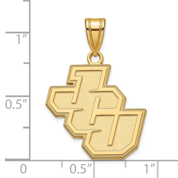 Necklaces TreasureFineJewelers Sterling Silver Goldplated John Carroll University Medium Pendant