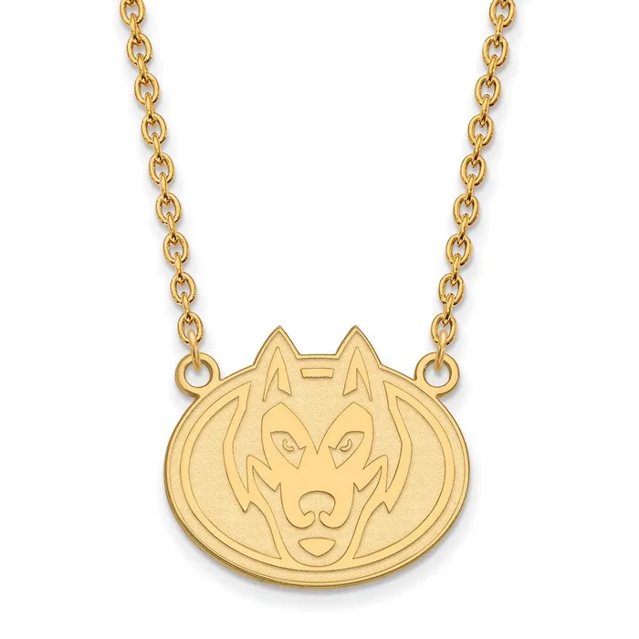 Necklaces TreasureFineJewelers Sterling Silver Goldplated St Cloud State University Husky Large Pendant 18 inch Necklace Necklaces TreasureFineJewelers Sterling Silver Goldplated St Cloud State University Husky Large Pendant 18 inch Necklace