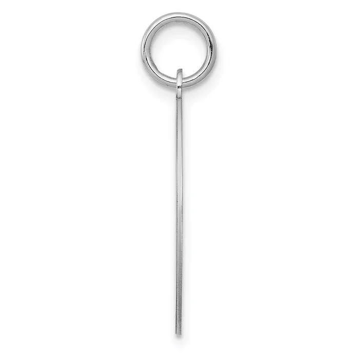 Necklaces TreasureFineJewelers Sterling Silver Rhodiumplated Brocaded Letter I Initial Charm