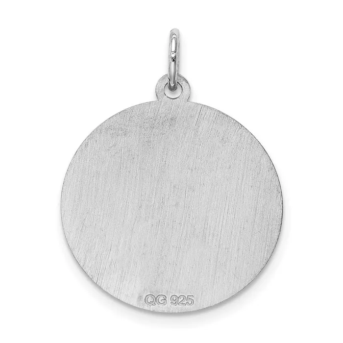 Necklaces TreasureFineJewelers Sterling Silver Rhodiumplated Brocaded Letter I Initial Charm