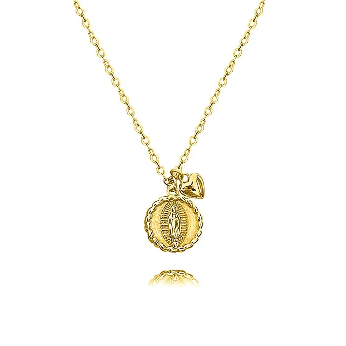 Necklaces Trendolla Jewelry Heart Silver Virgin Mary Virgencita Necklace