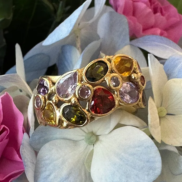ONeills Estate Jewelry Rings 14 Karat Yellow Gold MultiStone Ring 20001035