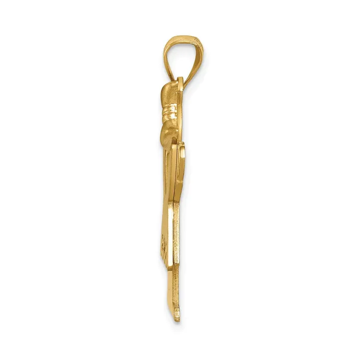 PreStyled Sets TreasureFineJewelers 14k Yellow Gold AA Diamond Kid Pendant