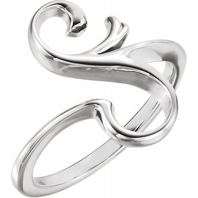 Rings 14K White Freeform Ring TreasureFineJewelers