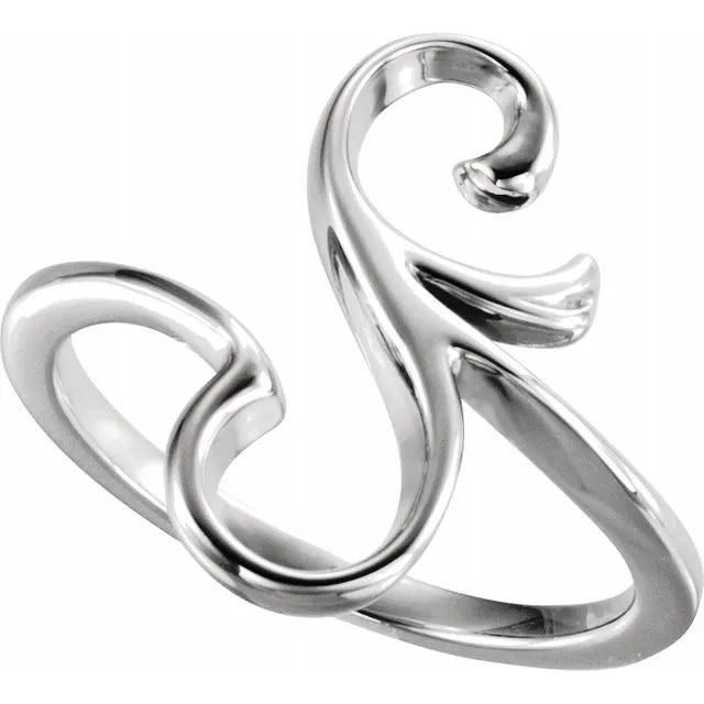 Rings 14K White Freeform Ring TreasureFineJewelers
