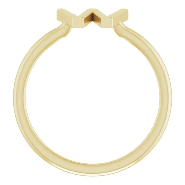 Rings 14K Yellow Initial W Ring TreasureFineJewelers