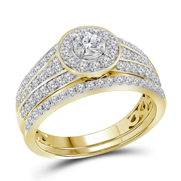 Rings North Arrow Shop 14kt yellow gold womens diamond egl round bridal wedding engagement ring band set 100 cttw111709 Rings North Arrow Shop 14kt yellow gold womens diamond egl round bridal wedding engagement ring band set 100 cttw111709