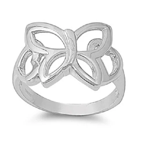 Rings North Arrow Shop Butterfly Love Knot Ring Rhodium Plated Christian Inspired Jewelry Rings North Arrow Shop Butterfly Love Knot Ring Rhodium Plated Christian Inspired Jewelry