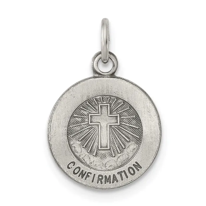 Rings Sterling Silver Antiqued Confirmation Medal TreasureFineJewelers