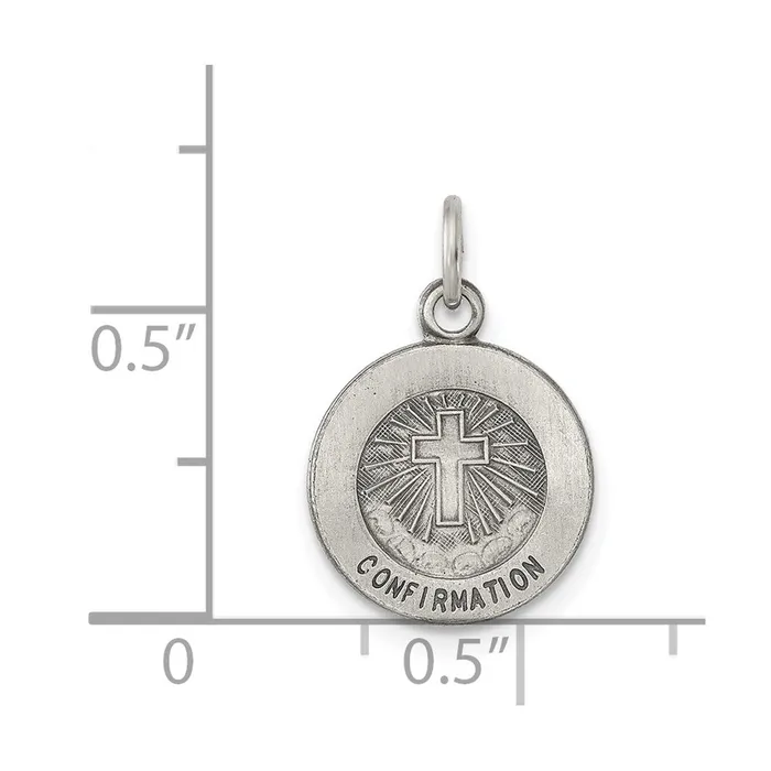 Rings Sterling Silver Antiqued Confirmation Medal TreasureFineJewelers