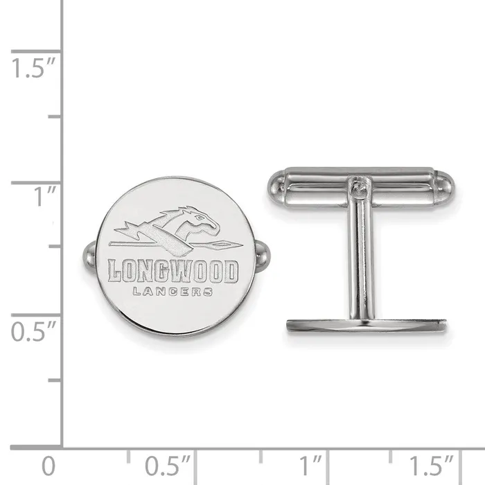 Rings Sterling Silver Rhodiumplated Longwood University Lancers Cuff Links TreasureFineJewelers