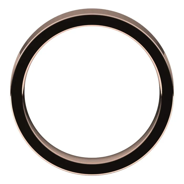 Rings TreasureFineJewelers 10K Rose Gold 5 mm flat comfort fit Wedding Band