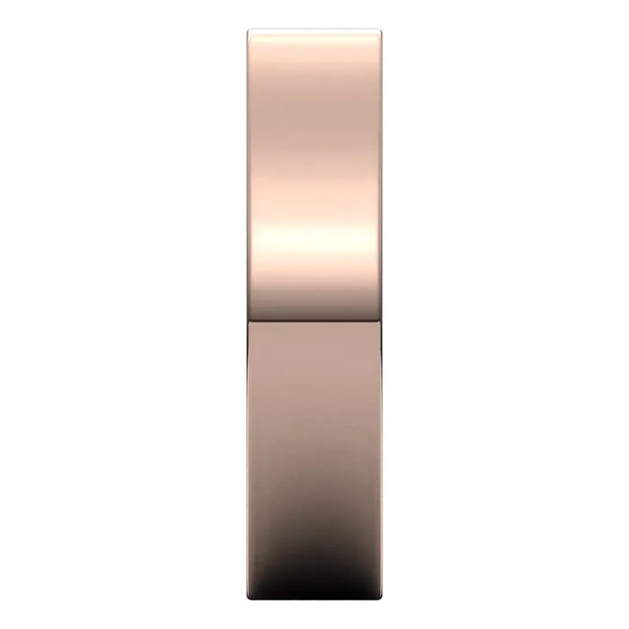 Rings TreasureFineJewelers 10K Rose Gold 5 mm flat comfort fit Wedding Band
