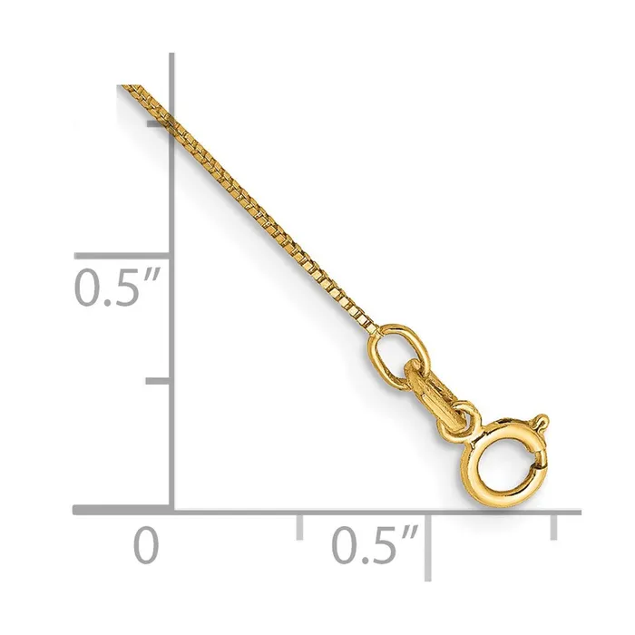 Rings TreasureFineJewelers 14K 10 inch 5mm Box with Spring Ring Clasp Anklet