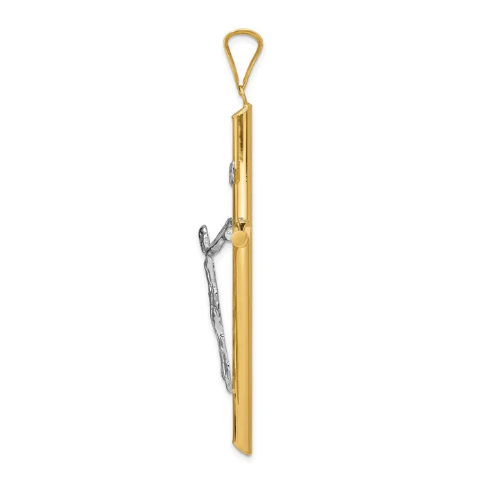 Rings TreasureFineJewelers 14k TwoTone Polished Jesus Crucifix Pendant