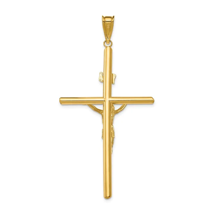 Rings TreasureFineJewelers 14k TwoTone Polished Jesus Crucifix Pendant
