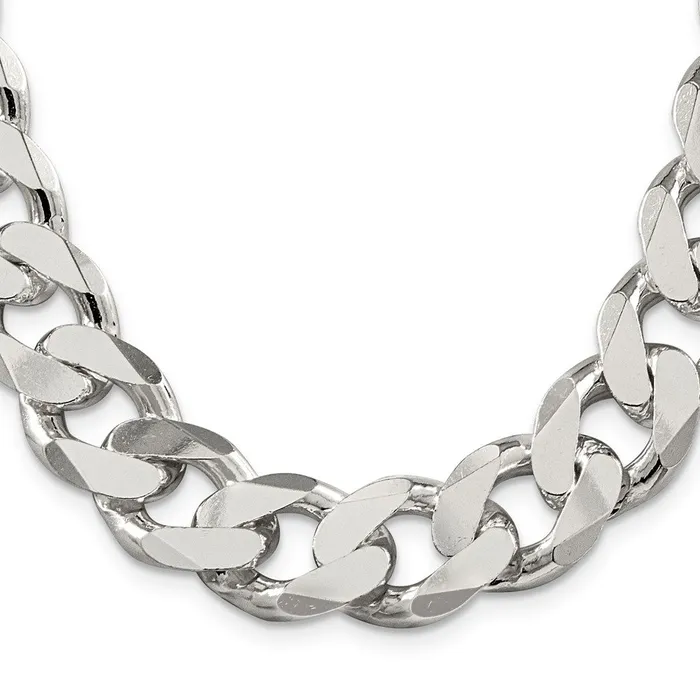 Rings TreasureFineJewelers Sterling Silver 1625mm Curb Chain
