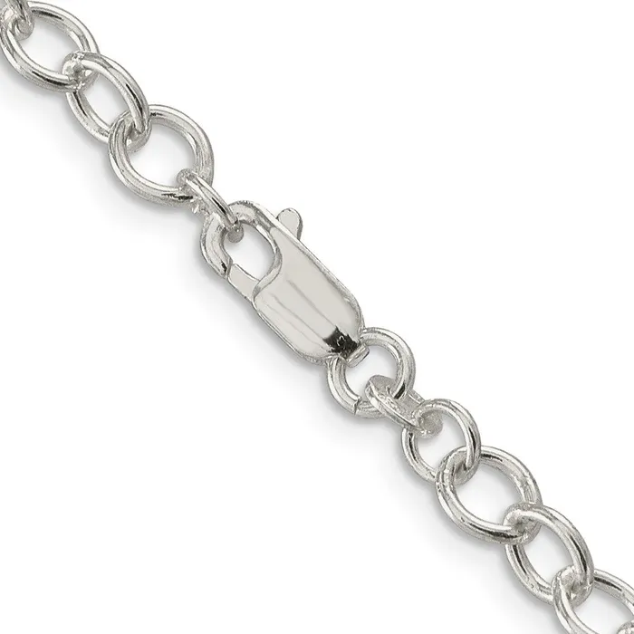 Rings TreasureFineJewelers Sterling Silver 53mm Oval Cable Chain