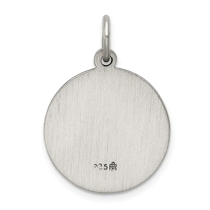 Rings TreasureFineJewelers Sterling Silver Antiqued Saint Luke Medal
