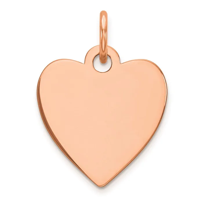 Rings TreasureFineJewelers Sterling Silver RG Plated Engraveable Heart Polished FrontSatin Back Disc Rings TreasureFineJewelers Sterling Silver RG Plated Engraveable Heart Polished FrontSatin Back Disc