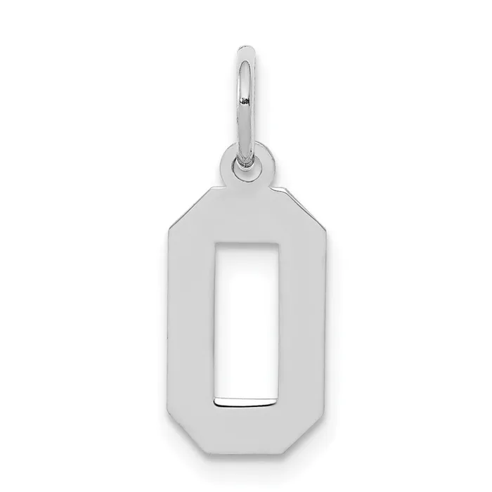 Rings TreasureFineJewelers Sterling SilverRhodiumplated Polished Number 0 Charm Rings TreasureFineJewelers Sterling SilverRhodiumplated Polished Number 0 Charm