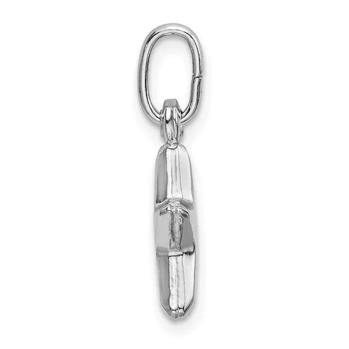 Rings TreasureFineJewelers Sterling Silver Rhodium Plated Polished Star Charm