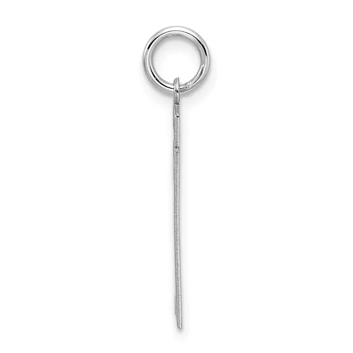 Rings TreasureFineJewelers Sterling SilverRhodiumplated Satin Number 21 Charm