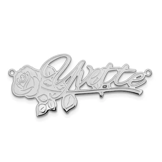 Rose Nameplate Necklace TreasureFineJeweler Necklaces