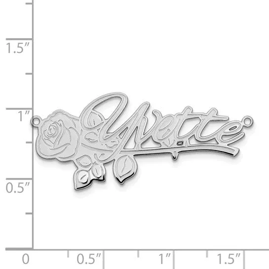 Rose Nameplate Necklace TreasureFineJeweler Necklaces