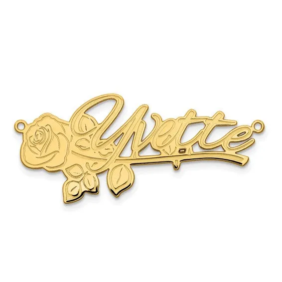 Rose Nameplate Necklace TreasureFineJeweler Necklaces
