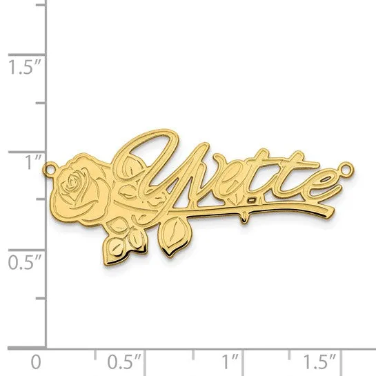 Rose Nameplate Necklace TreasureFineJeweler Necklaces