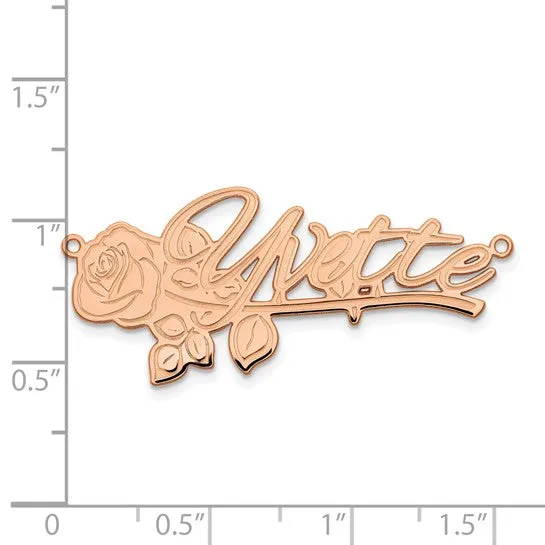 Rose Nameplate Necklace TreasureFineJeweler Necklaces